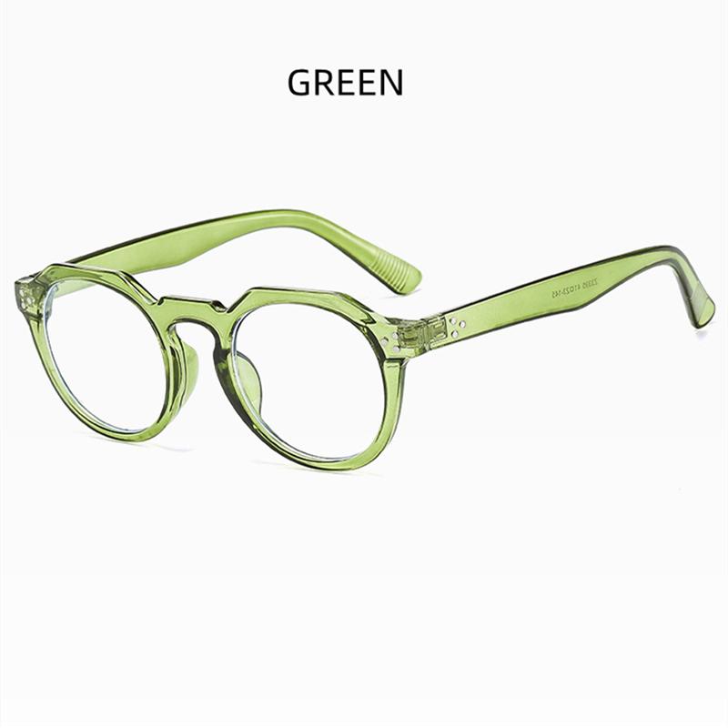 Photochromic Anti Blue Light Reading Glasses For Men And Woman High-Quality Retro Fashionable Rivet Design Presbyopic Eyeglasses