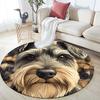 Schnauzer Pattern Round rug,Carpet Rug for Living Room Bedroom  Playroom ,Non-slip Floor Mat,Holiday Gifts and Birthday Gifts.