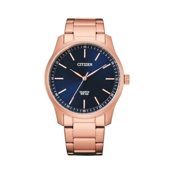 

[Citizen] Мужские кварцевые часы CITIZEN BH5003-51L Синий циферблат Металлический браслет цвета розового золота Модель для зарубежного рынка [Параллельный импорт]