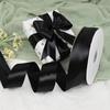 1Pcs Durable 22m Black Satin Ribbon Bow Memorial Queen Bow Ribbon Polyester DIY Funerals Accessories Gift Wedding Party Decor