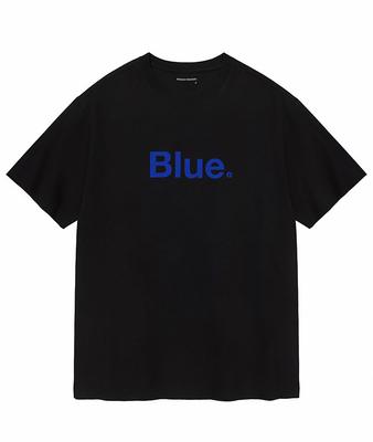 REIKU Rk 003 Blue Short Sleeved T-Shirt Black Black Short Sleeve T-Shirt
