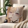 Marin Kitagawa Anime Throw Pillow Cover Double Sided 2D Soft Linen Pillow Cover Bedroom Living Room Couch Decor Cute Sweet Gift