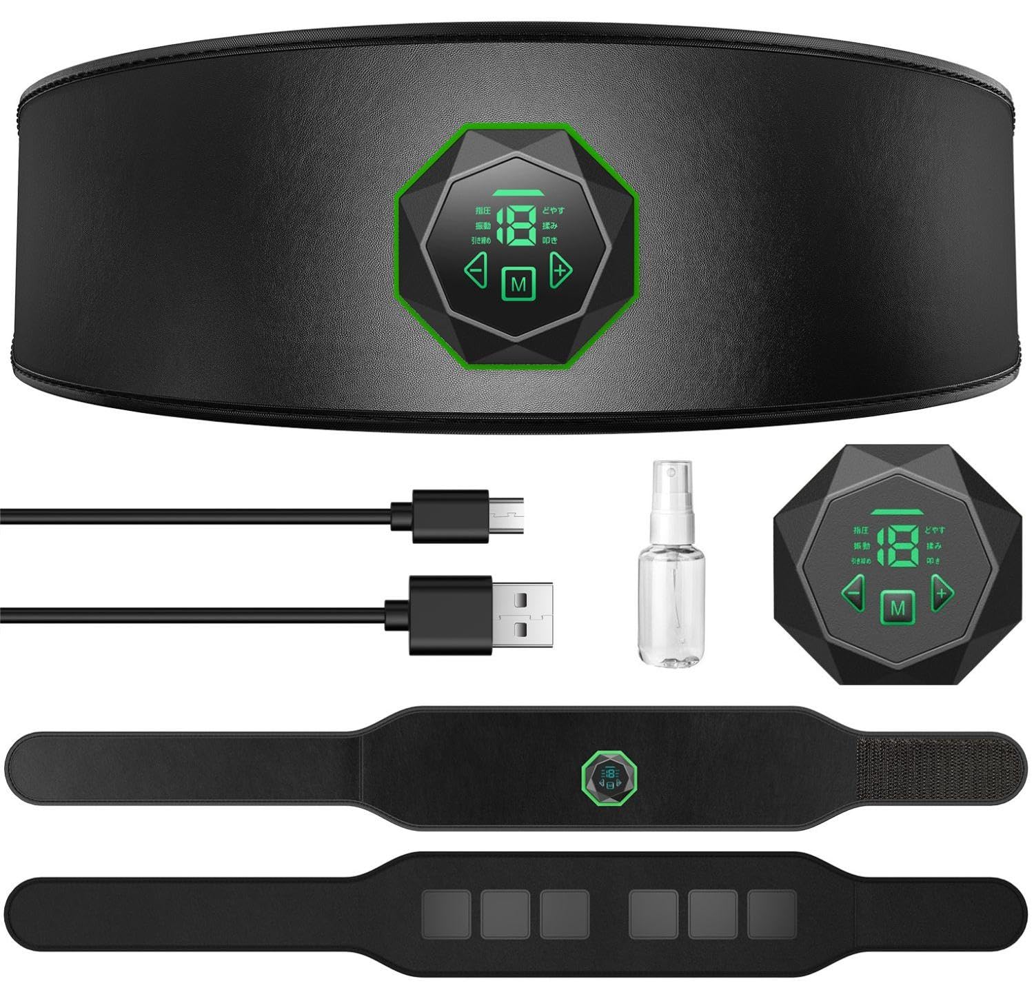 

EMS Abdominal Muscle Training Belt Enhanced Model No Gel Economical Abdominal Muscle USB 19 Intensity 6 LCD 6 Conductive Muscle Training Diet Training чёрный