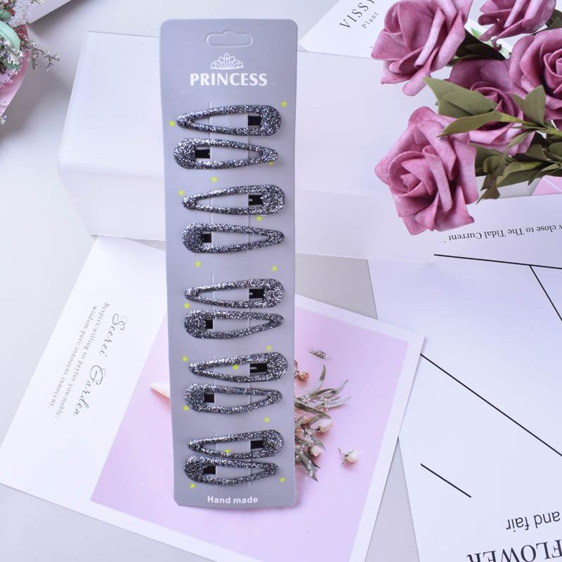 10pcs/set Glitter Hairpins Snap Hair Clip for Children Kids Claw Hair Clip Pins For Girls Hair Accessories Cute Metal Barrettes