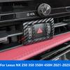 For Lexus NX 250 350 350H 450H -2024 2025 Carbon Fiber Warning Light Lamp Control Button Cover Trim Interior Accessories
