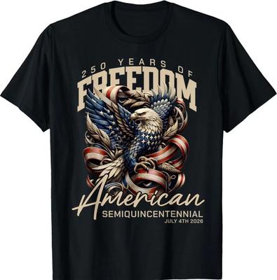 Célébration du 250e anniversaire de l'Amérique 250 Ans Amérique Aigle Unisexe - Taille S - 5XL T-shirt Unisexe