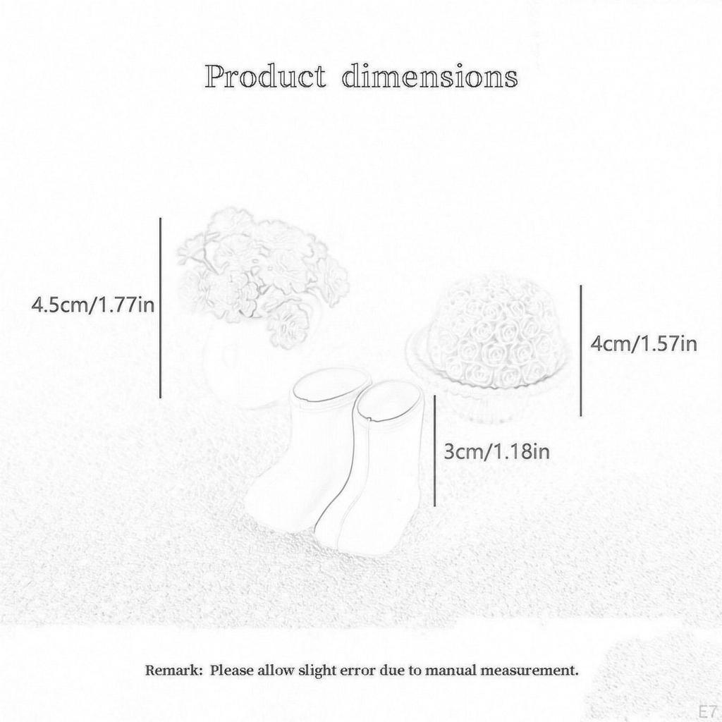 1/12 Puppenhaus Zubehör Mini Puppenhaus Spielzeug DIY Bastelbedarf Handwerk Leichte Gummistiefel Vase