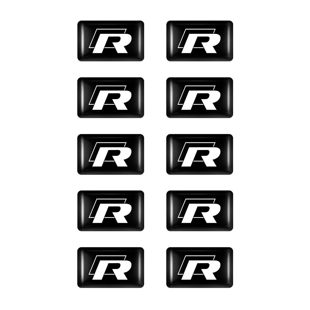 

2026 Hot For VOLKSWAGEN VW 10pcs logo Drip glue Badge Emblem sticker car accessories decoration For Volkswagen VW Golf 4 6 7 GTI