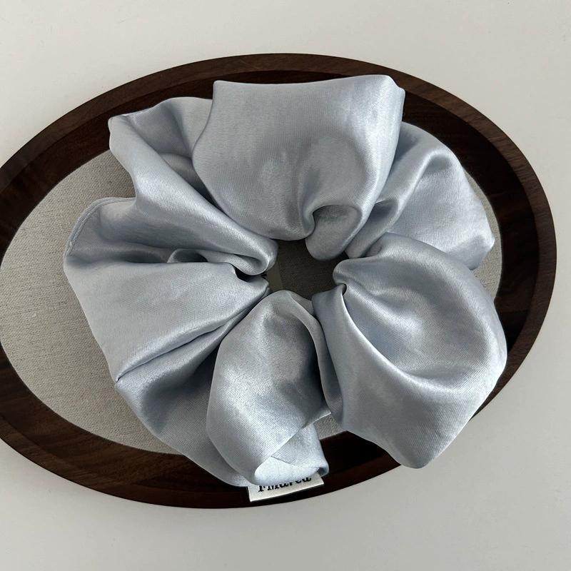 korea big silk scrunchies for women elastic  blue hair tie girls large hair rubber bands satin scrunchies hair accessories