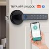 Tuya Keyless Entry Door Lock Home Security Remote Lock Bluetooth Wireless Digital Door Lock Smart Fingerprint Door Lock