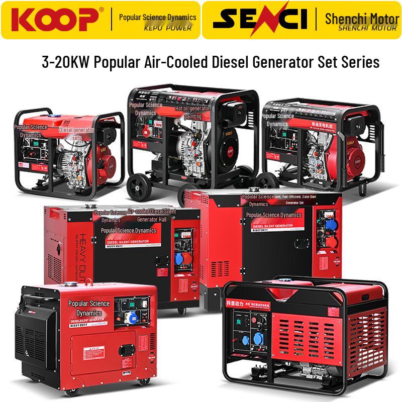 Popular Science Low Noise Diesel Generator 5-20KW Single/Three-Phase 220V/380V