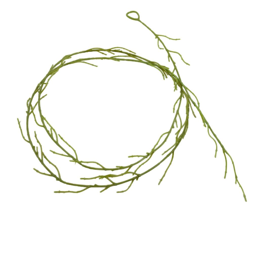 72-Head Rattan Artificial Vine with Green Plant Leaves for Wall Decor