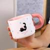 High Value Ceramic Cup Personalized Creative Mug Butterfly Cup Water Cup Pearl Handle Cup Afternoon Tea Cup Office Cup