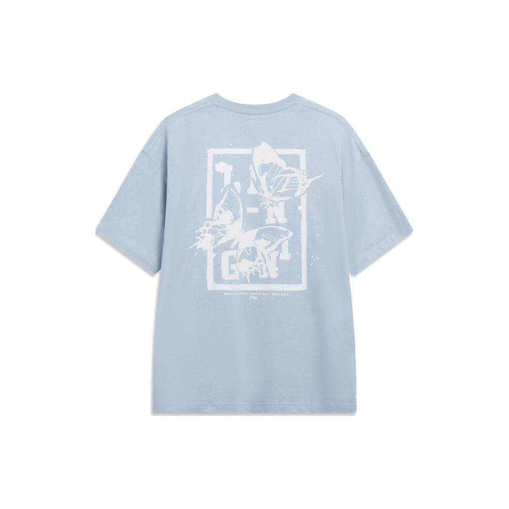 Li Ning Sports Life Collection T Shirt Men's Sky Blue AHST203-2