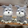 Cartoon Simulation Schnauzer Doll Plush Toy Puppy Dog Doll Children Soothing Rag Doll Girl Birthday Gift