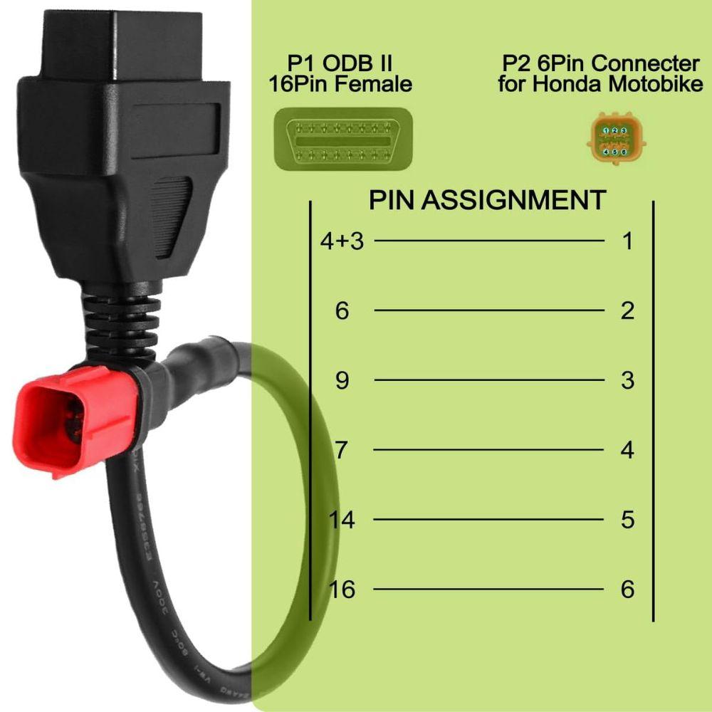 Diagnostic Tool Compatible OBD2 Connector Cable Motorcycle Diagnostic Cable For Yamaha