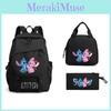 Stitch Student Backpack Lunch Bag And Pen Case Threepiece Set For Use Education