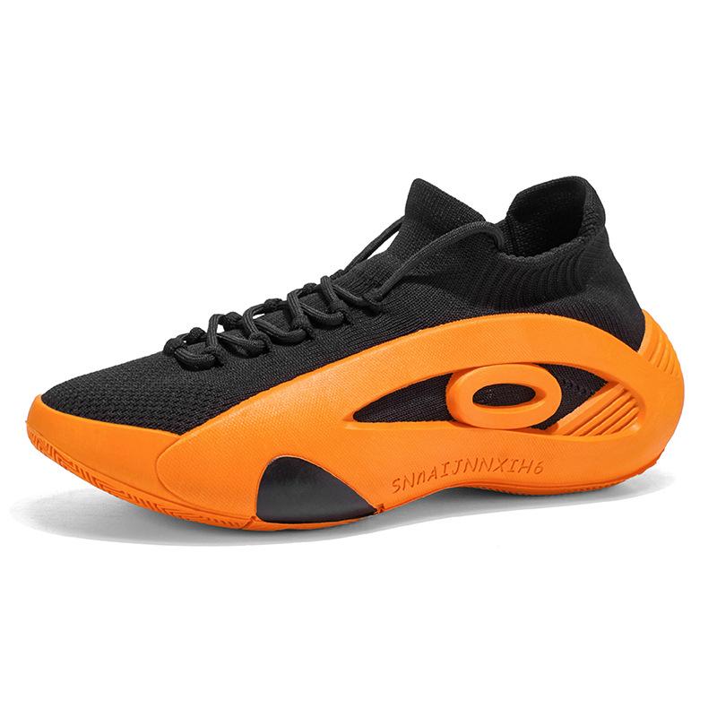 

Large size men s shoes summer breathable trend lace-up mesh shoes new men s personality casual shoes flying woven sports shoes 45