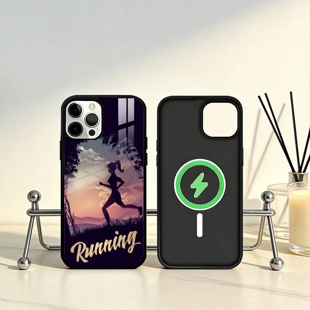 I Love Running Phone Case For iPhone17,16,15,14,13,12,11 Plus,Pro Max Magnetic For Magsafe Wireless Charging