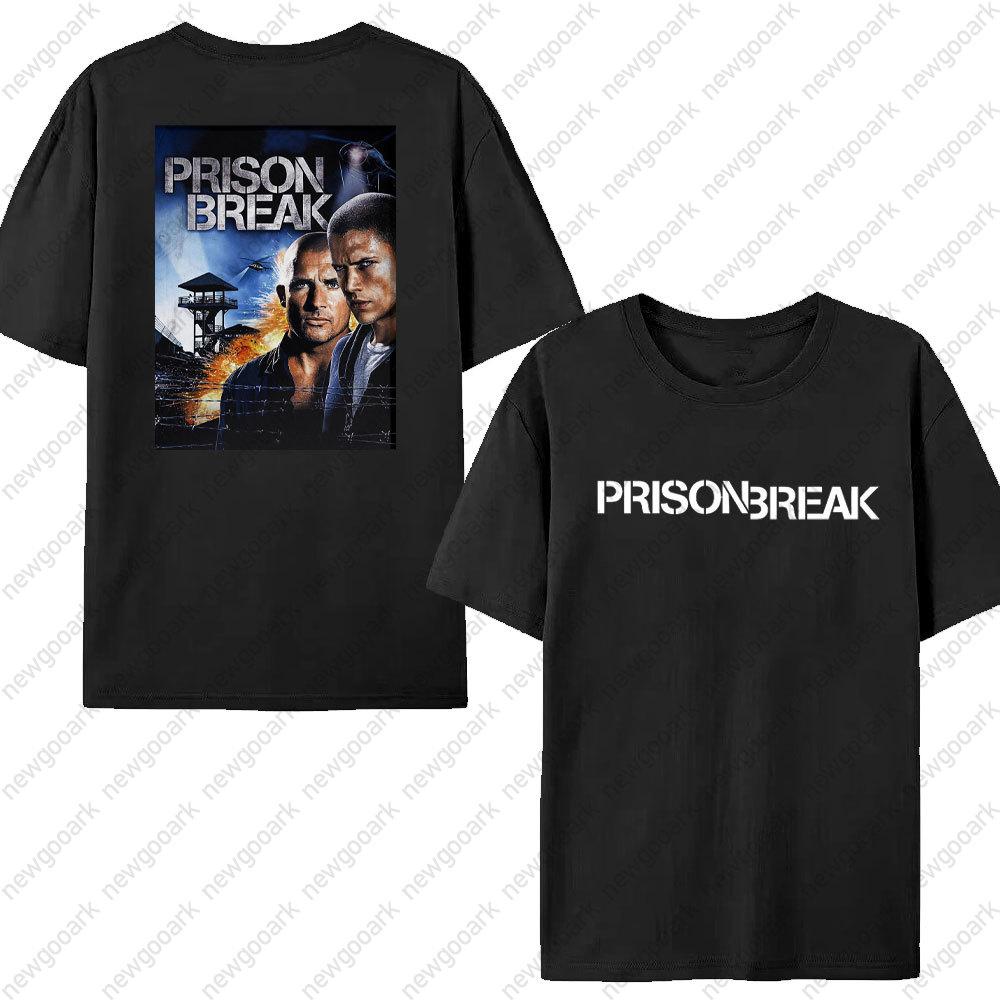 Prison Break Men Vintage T Shirts Tv Series Aesthetic Clothing Michael Scofield Y2k Shirt Streetwear Printed Tshirt Summer Top