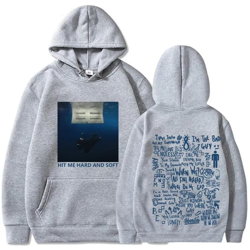 

2024 New Hit Me Hard and Soft Tour Hoodies Streetwear Men Women Fashion Vintage Sweatshirts Casual Oversized Pullovers Fans Gift S