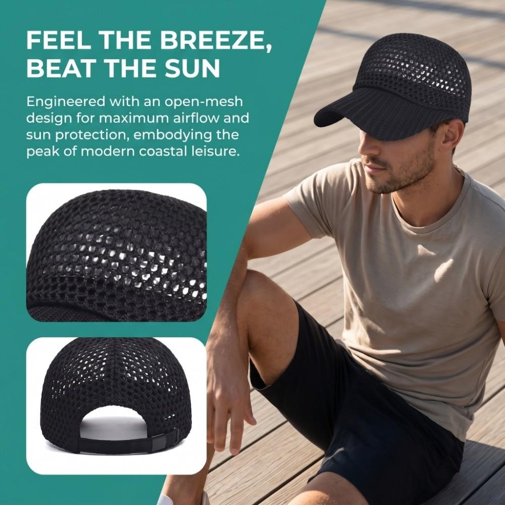 Foldable Quick-Dry Baseball Cap UV Protection Trucker Cap Fashion Mesh Duck Tongue Hat  Hiking