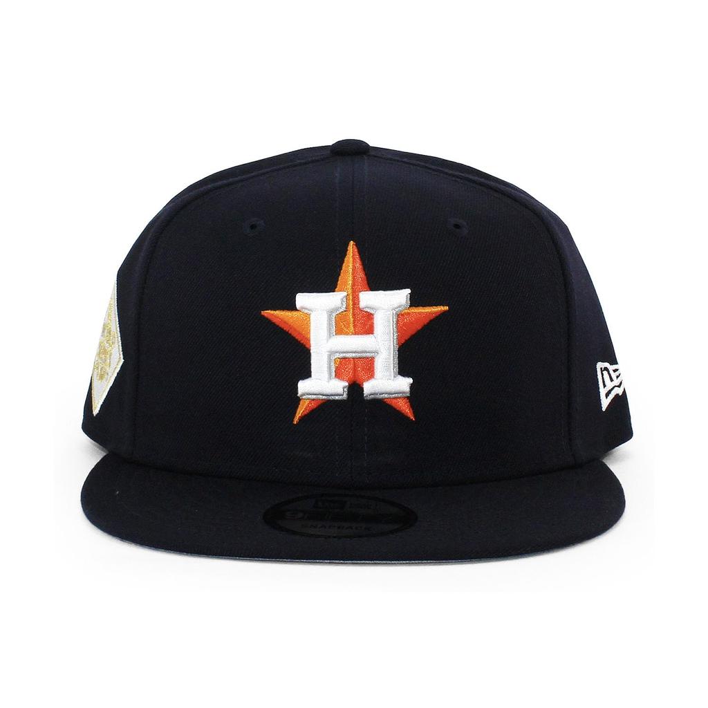 [New Era] Cap 9FIFTY Snapback Houston Astros MLB 2017 WORLD SERIES SNAPBACK CAP HOUSTON ASTROS World Series Major League Navy 950 Hat [Used]