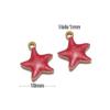 20pcs Stainless Steel Enamel Star Women Girls Cute Bracelet Decoration Summer Necklace Charms DIY Jewelry Accessories Making