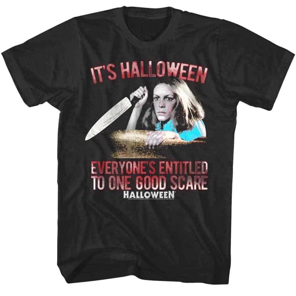 

Halloween Laurie Strode One Good Scare Men s T Shirt 4XL
