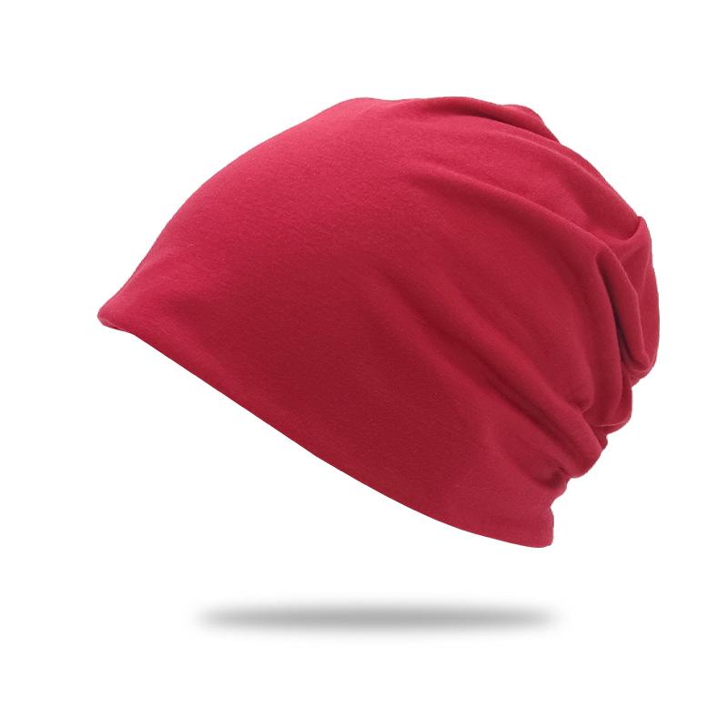Cross-border Solid Color Slouchy Beanie - Double-Layer Postpartum Hat for Cold Weather