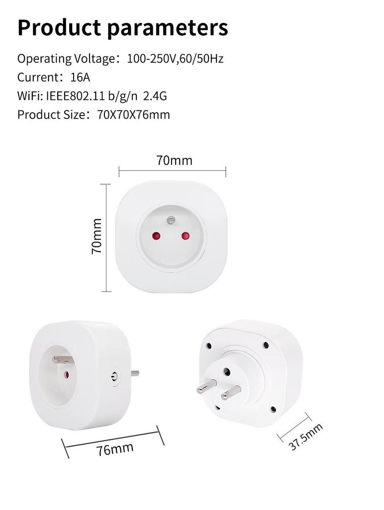 Graffiti 16A WiFi Smart Plug with Alexa Voice Control & Timer