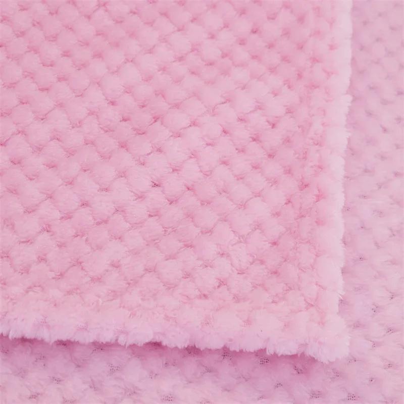 Double Layered Thickened Coral Fleece Blanket Spring Striped Seasonal Air Conditioning Thin Blankets Car Travel Nap Blanket