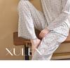 Xuan Liang [7A Antibacterial] Tencel Cotton Pajamas Women's Spring and Autumn Long Sleeve Floral Lace Lyocell Cotton Cool Home Clothing Set