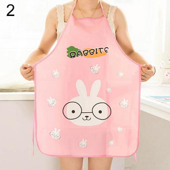 Ženy roztomilé kreslené vodotěsné zástěry kuchyně restaurace vaření bryndáček zástěry