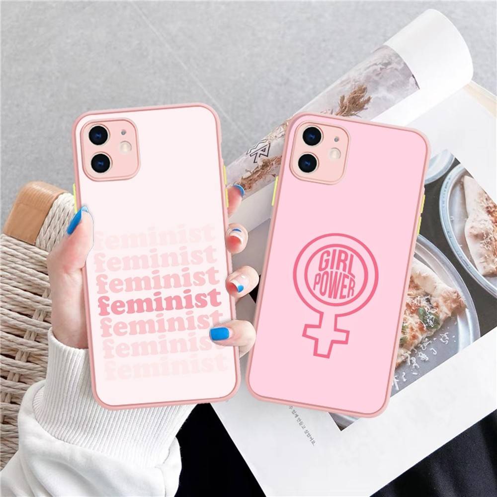 Feminist Feminism Aesthetics Girl Phone Case For iPhone 13 12 X XS MAX Pro Max 16 15 11 14 Pro Max Shockproof Matte Cover
