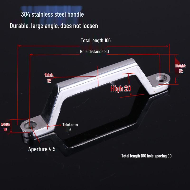 304 Stainless Steel Heavy Duty Pull Handle for Industrial Doors and Windows
