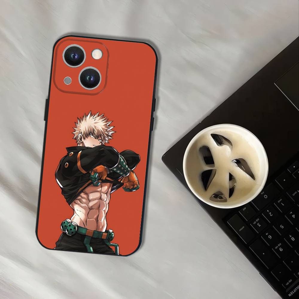 H-Hero Katsuki B-Bakugos Phone Case For iPhone 16,15,14,13,12,11,Pro,XS,Max,XR,Plus,E,SE4,Mini Black Soft Cover