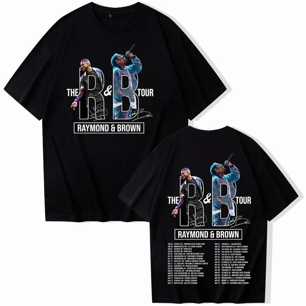 Summer Fashion Trendy Tee Usher Chris Brown R&B Tour 2026 T-shirt Man Woman Harajuku Short Sleeve O-neck Casual Shirt