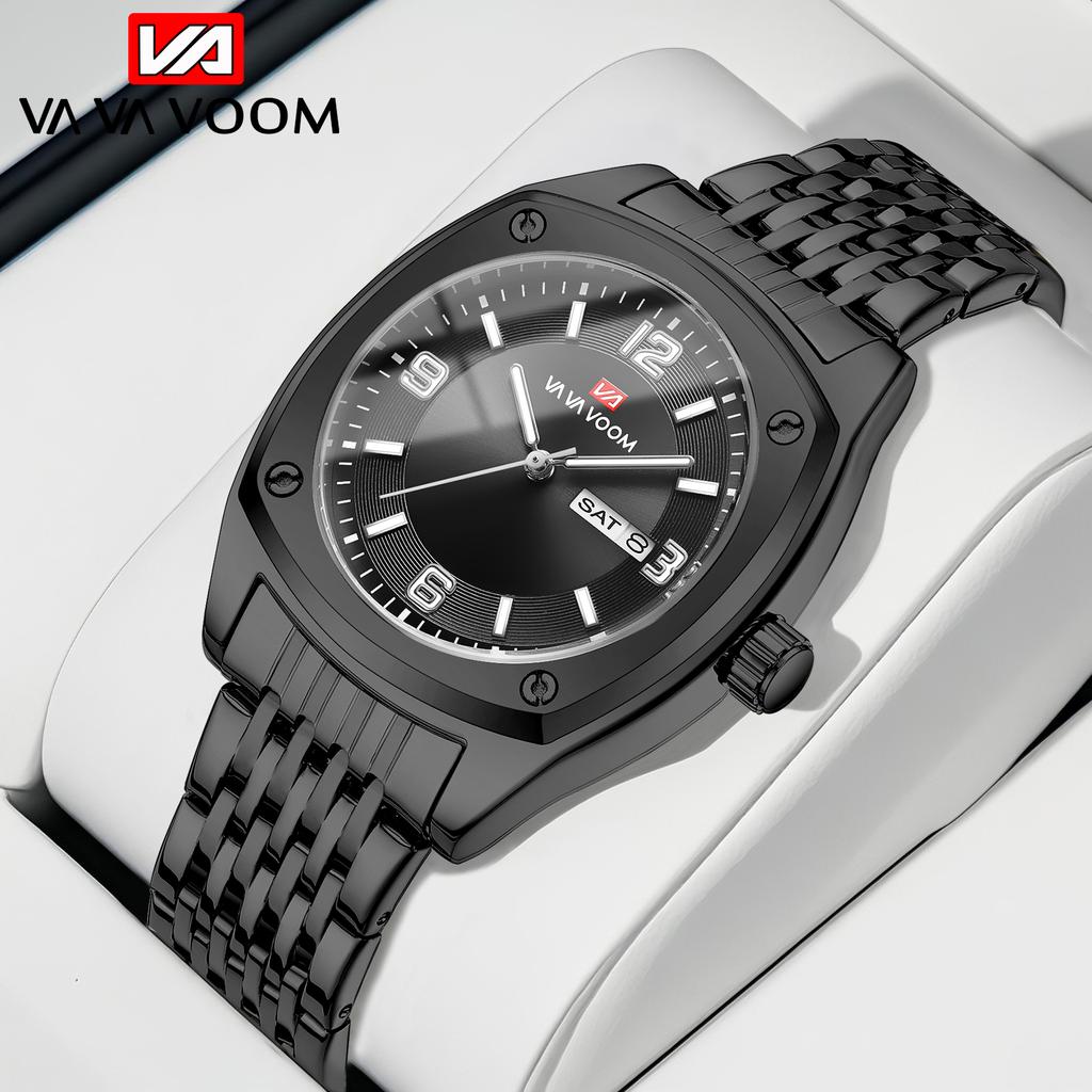 VA VA VOOM Fashion Business Mens Luxury Watch With Calendar ized Stainless Steel Classic Watch Man Wristwatch