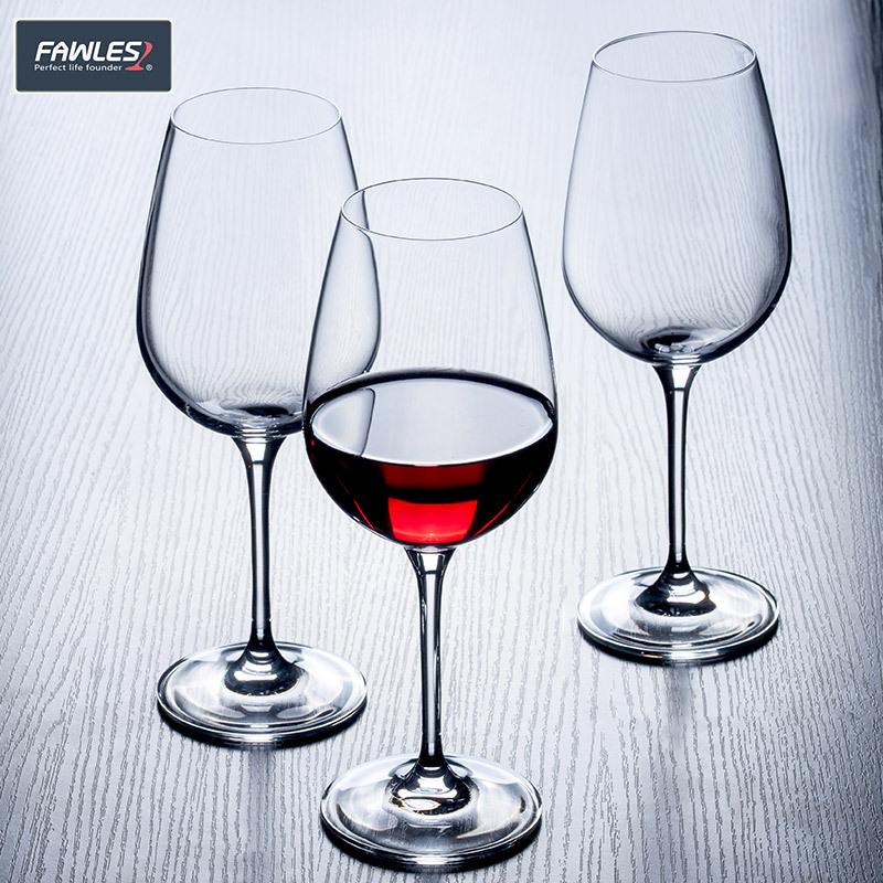 European Style High-Stemmed Crystal Wine Glass Set