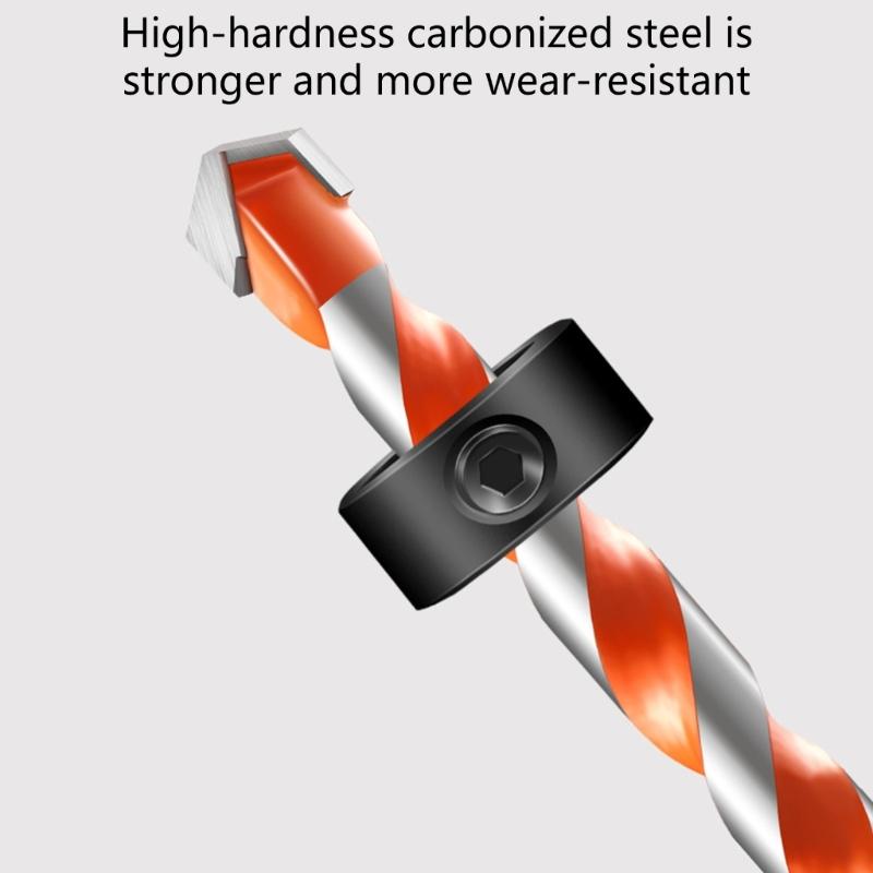 8Pcs High Hardness Depth Stop Collar Kit with Wrench for Woodworking Ceramic Wall and Plastic Drilling Applications