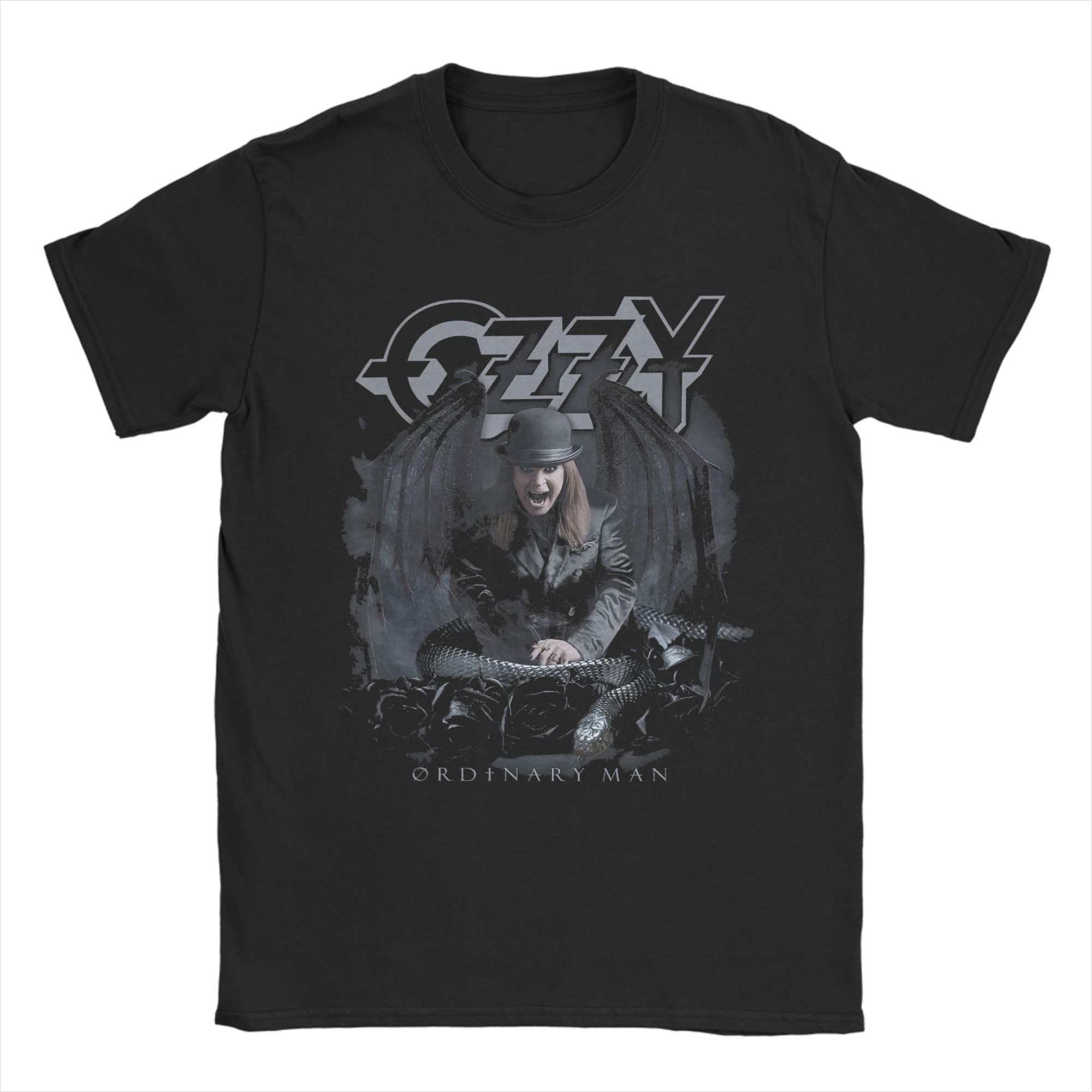 

Mens TShirts Ozzy Osbourne Ordinary Man Novelty Cotton Tee Shirt Short Sleeve T Shirts O Neck Clothes Gift Idea 4XL