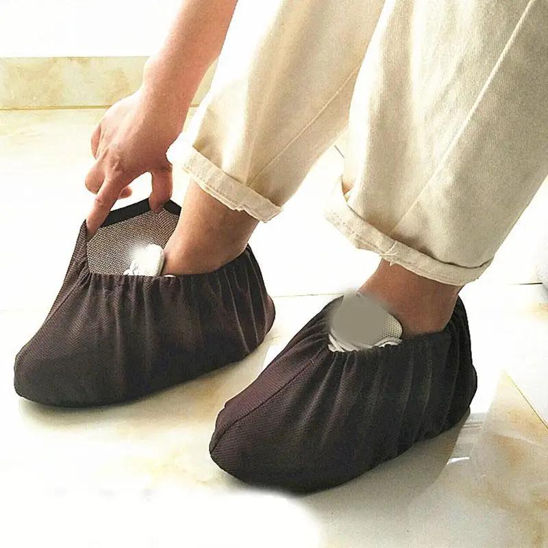 Neue Haushalts Vlies Schuhüberzieher Dick Wiederverwendbar Rutschfest Überschuhe Innen Boden Teppich Reinigungs Schuhe Hausschuhe Schutz