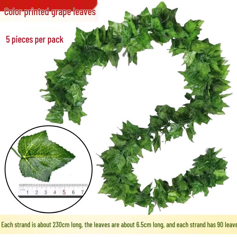 İç Mekan ve Balkon İçin 90 Parçalı Yeşil Yapraklı Sarmaşık Dekorasyon Seti