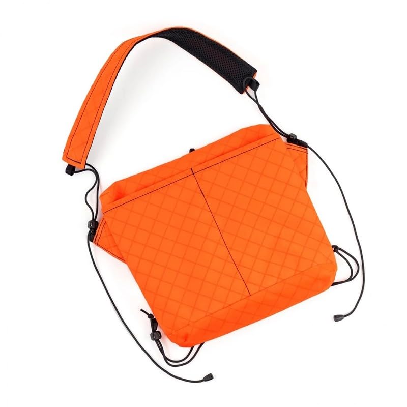 [Fairweather] Road Sacoche - Slim, Lightweight, Highly Durable Shoulder Bag for Cycling Commuting and Small Item Storage (Orange/Ecopak)