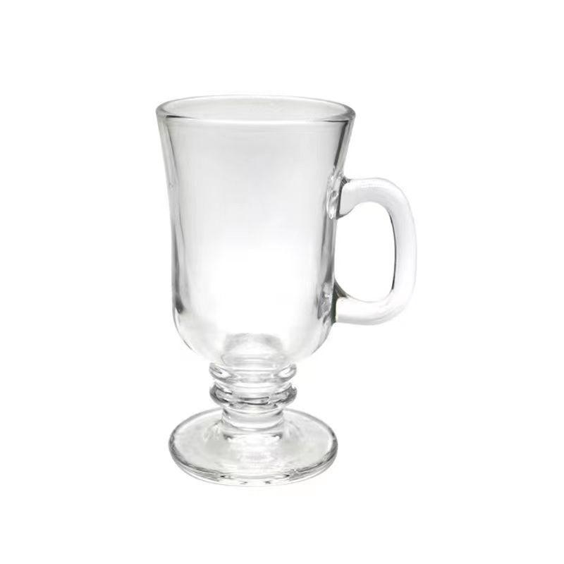 Available: Thickened Irish Coffee Glass with Handle for Cold Drinks, Juice, Desserts, and Ice Cream