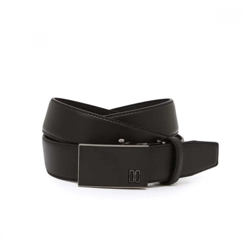 Daks Black Dd Logo Leather Belt Dbbe6f134bk Single option
