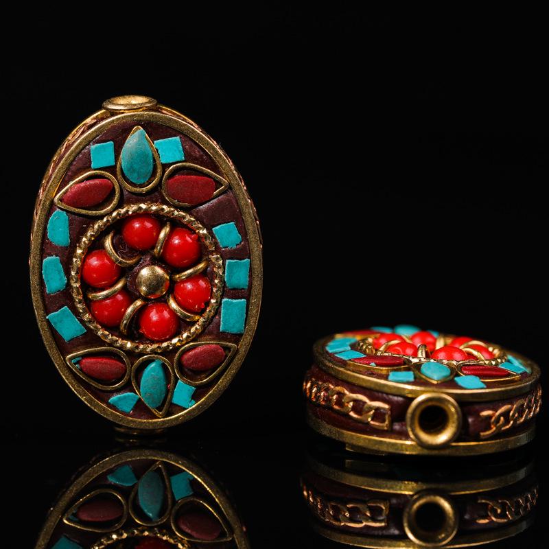 Nepal Handmade Auspicious Cloud Brass Spacer Beads for DIY Jewelry and Ornaments