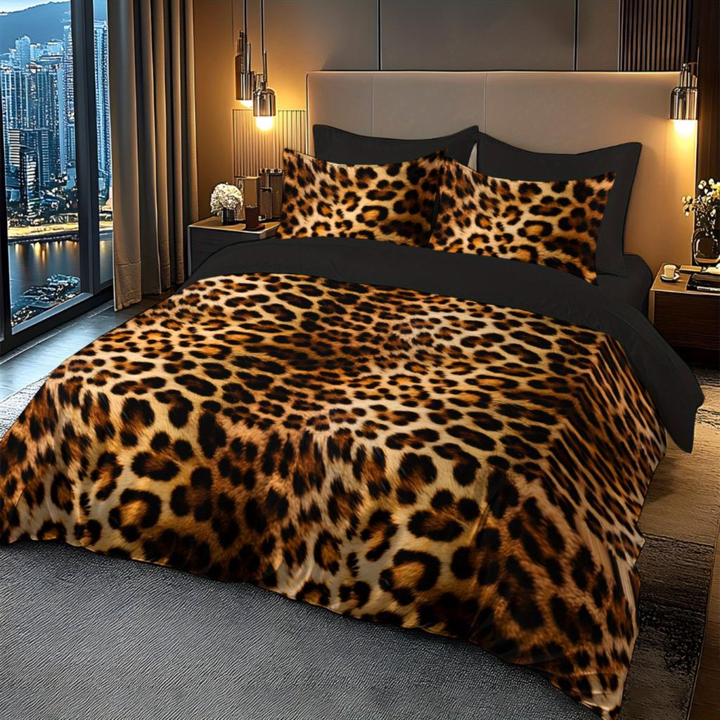 2/3Pcs Digital Print Bedding Set, Animal Pattern Design With 3D Embossed Super Soft Fleece Fabric, Comfortable And Suitable