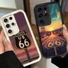 Handyhülle für Samsung Galaxy S26 S25 Ultra S24 FE America Route 66 Schale S23 Plus S22 + S21 S20 5G Weiches Silikon Funda